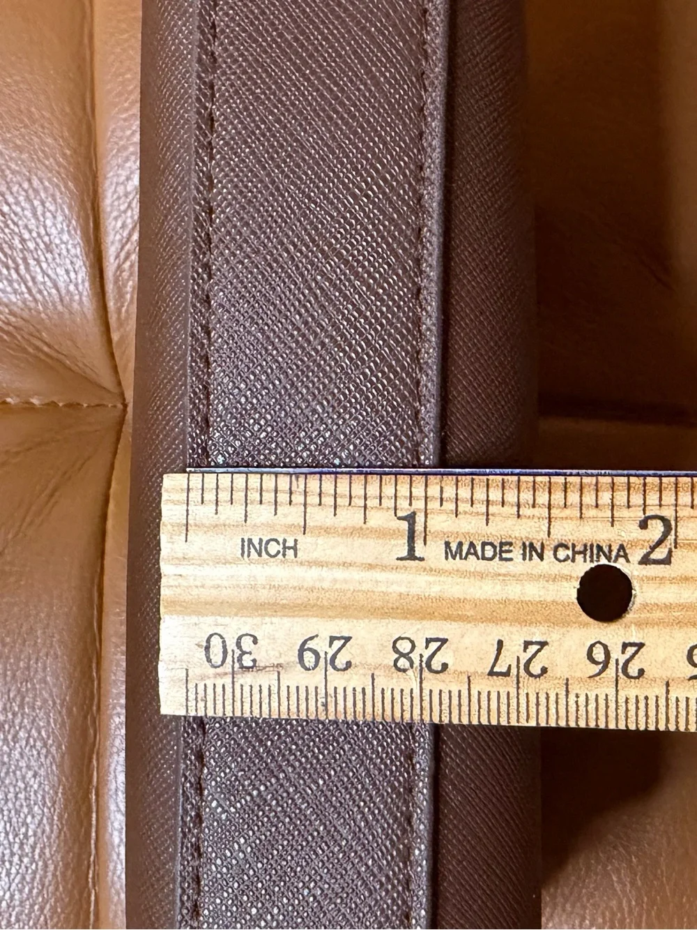 ✈️FURLA for Saudia Airlines Brown  Saffiano Leather Pouch w/ Gold Accents